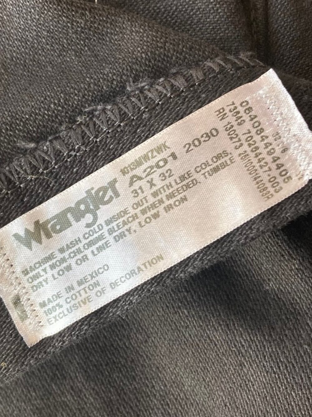 Wrangler Cowboy Cut Original Fit Jeans Straight Leg Mens 31x32 Shadow Black NWT - Picture 5 of 10